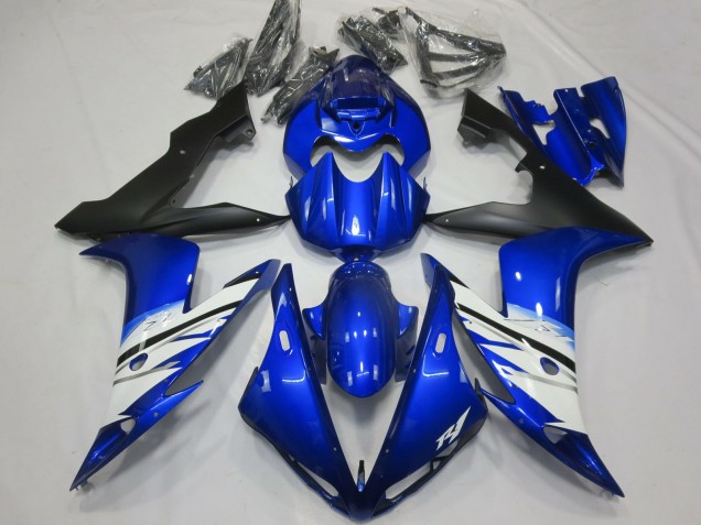 Bleu Blanc Noir Mat Carénages Moto Yamaha R1 2004-2006