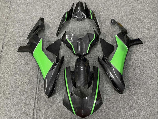 Fibre de Carbone Vert Carénage Moto Yamaha R1 2015-2019