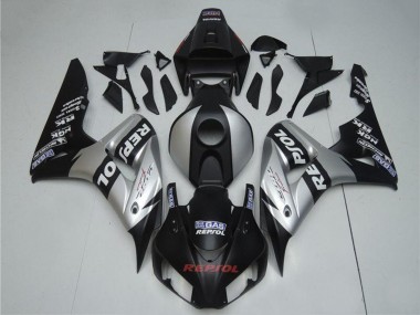 Argent Noir Brillant Repsol Carénage Moto Honda CBR1000RR 2004-2005 Pas Chère