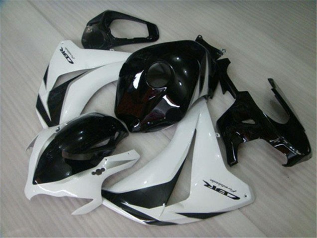 Blanc Noir Brillant Kits Carénage Moto Honda CBR1000RR 2008-2011