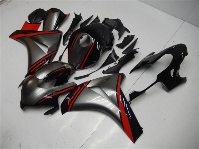 Gris Rouge Noir Brillant Carénages Moto Honda CBR1000RR 2008-2011