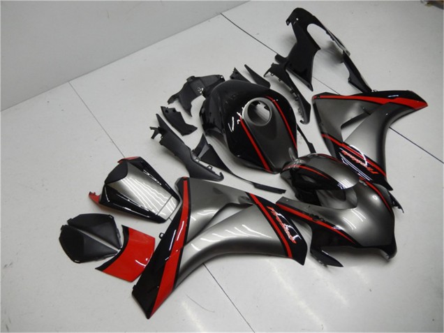 Gris Rouge Noir Brillant Carénages Moto Honda CBR1000RR 2008-2011