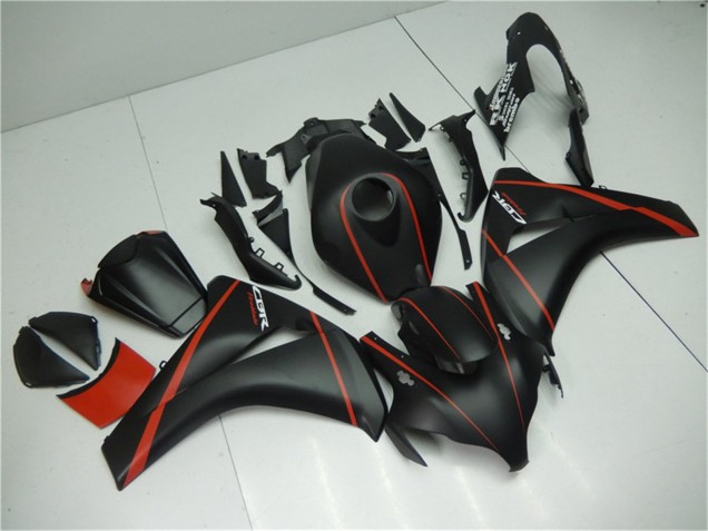 Noir Mat Rouge Carénage Moto Honda CBR1000RR 2008-2011