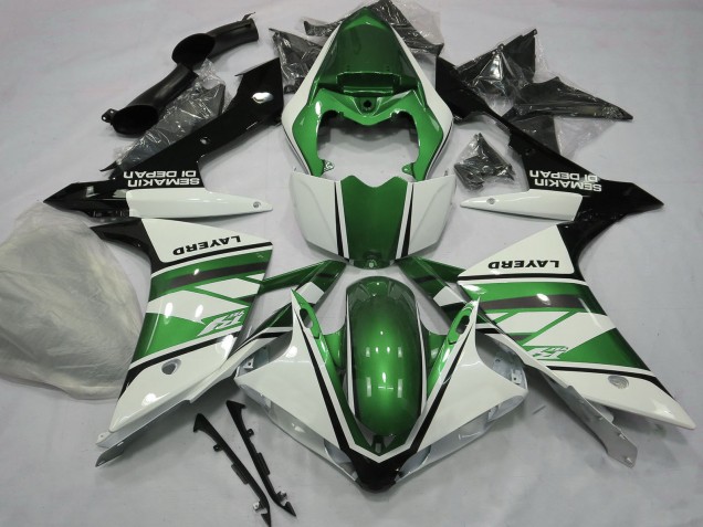 Blanc Vert Noir Carénage Moto Yamaha R1 2007-2008
