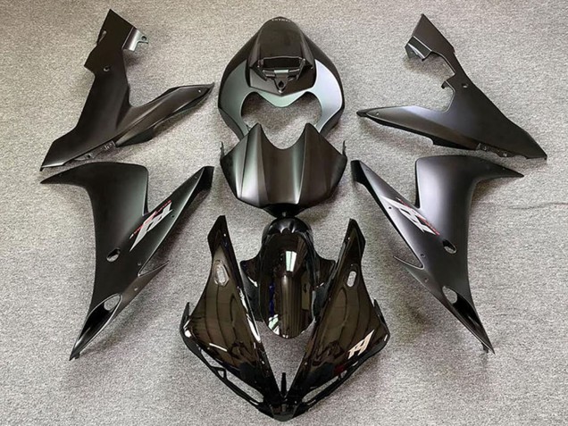 Noir Brillant Noir Mat Carénage Moto Yamaha R1 2004-2006