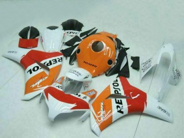 Orange Blanc Rouge Noir Repsol Carénage Moto Honda CBR1000RR 2008-2011 Pas Chère