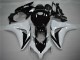 Blanc Noir Brillant Kits Carénages Moto ABS Honda CBR1000RR 2008-2011
