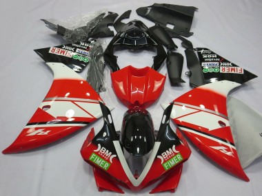 Rouge Blanc Noir Fimer Carénage Moto Yamaha R1 2012-2014 Pas Chère