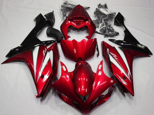 Rouge Blanc Noir Carénage Moto Yamaha R1 2007-2008
