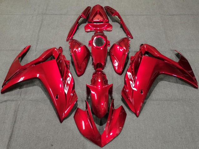 Rouge Brillant Carénage Moto Yamaha R3 2015-2018