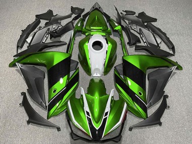 Vert Blanc Noir Brillant Carénage Moto Yamaha R3 2015-2018 Pas Chère
