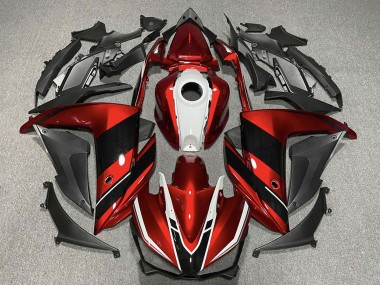 Rouge Blanc Noir Brillant Carénage Moto Yamaha R3 2015-2018 Pas Chère