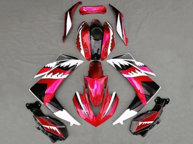 Rouge Blanc Noir Requin Carénage Moto Yamaha R3 2015-2018 Pas Chère