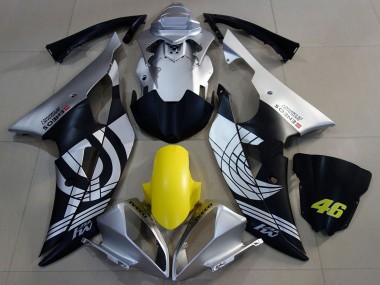 Argent Jaune Noir Mat ENEOS 46 Carénage Moto Yamaha R6 2008-2016 Pas Chère