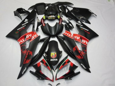 Noir Mat Rouge Abarth Motul Michelin Carénage Moto Yamaha R6 2006-2007 Pas Chère