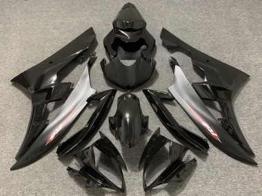 Noir Brillant Argent Carénage Moto Yamaha R6 2006-2007 Pas Chère