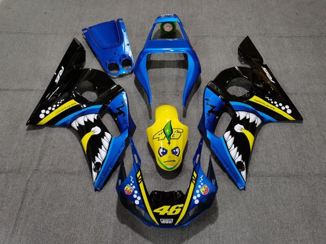 Bleu Jaune Noir Requin 46 Carénage Moto Yamaha R6 1998-2002