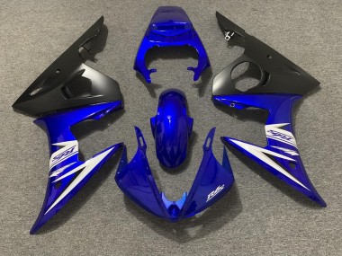 Bleu Blanc Noir Mat Carénages Moto Yamaha R6 2003-2004 Pas Chère