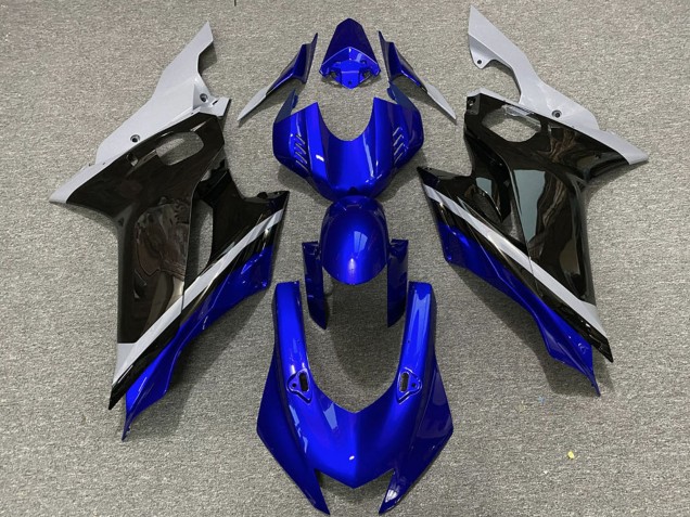 Gris Bleu Noir Brillant Carénage Moto Yamaha R6 2017-2023
