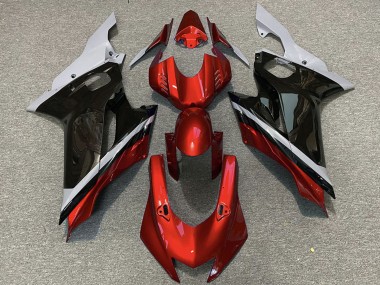Gris Rouge Noir Brillant Carénage Moto Yamaha R6 2017-2023 Pas Chère