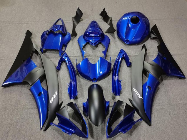 Bleu Noir Mat Blanc Décalque Carénage Moto Yamaha R6 2008-2016