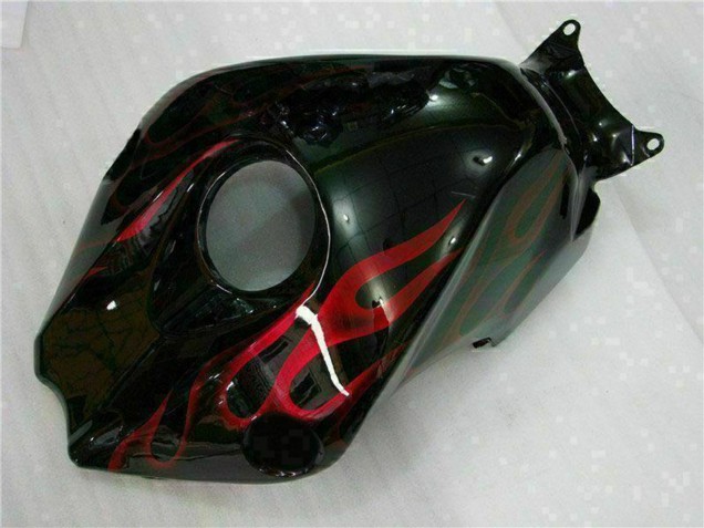 Noir Brillant Rouge Flamme Kits Carénages Moto Honda CBR1000RR 2008-2011