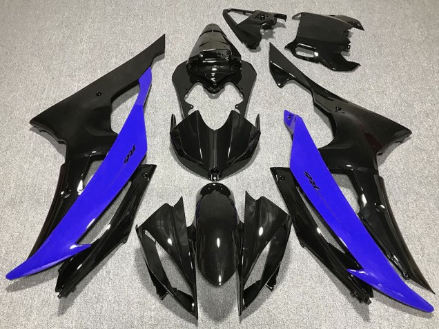Bleu Noir Brillant Carénage Moto Yamaha R6 2008-2016