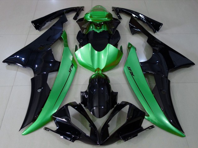 Vert Noir Brillant Carénage Moto Yamaha R6 2008-2016