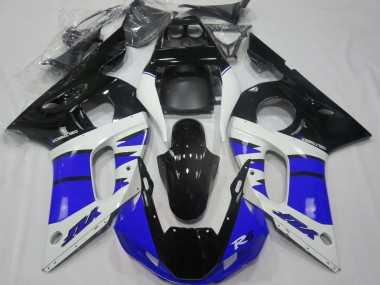 Blanc Bleu Noir Brillant Carénage Moto Yamaha R6 1998-2002 Pas Chère