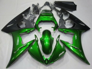 Vert Foncé Noir Mat Carénage Moto Yamaha R6 2005 Pas Chère