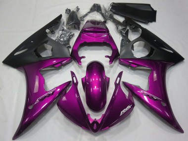 Rose Foncé Noir Mat Carénage Moto Yamaha R6 2005 Pas Chère