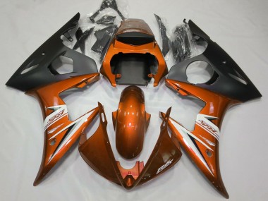 Orange Blanc Noir Mat Carénage Moto Yamaha R6 2003-2004 Pas Chère
