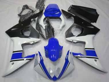 Blanc Bleu Noir Mat Carénage Moto Yamaha R6 2003-2004 Pas Chère