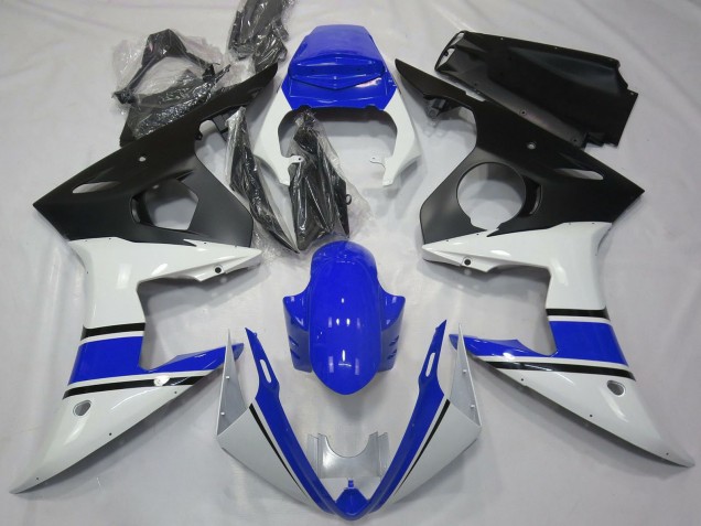 Blanc Bleu Noir Mat Carénage Moto Yamaha R6 2003-2004
