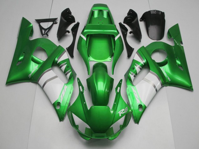 Vert Blanc Carénage Moto Yamaha R6 1998-2002