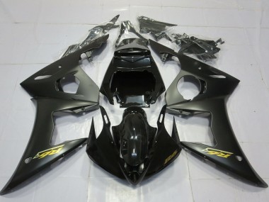 Noir Brillant Noir Mat Or Décalque Carénage Moto Yamaha R6 2003-2004 Pas Chère