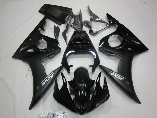 Noir Brillant Noir Mat Blanc Carénage Moto Yamaha R6 2005