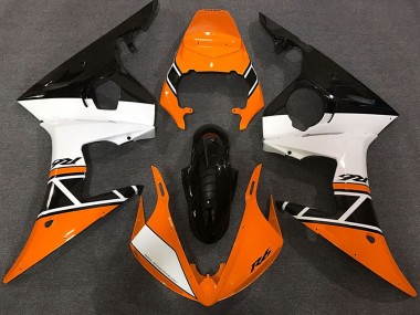 Orange Blanc Noir Brillant Carénage Moto Yamaha R6 2003-2004 Pas Chère