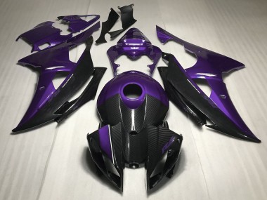 Violet Fibre de Carbone Style Carénage Moto Yamaha R6 2008-2016 Pas Chère
