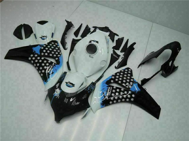 Blanc Bleu Noir Brillant Carénages Moto Honda CBR1000RR 2008-2011