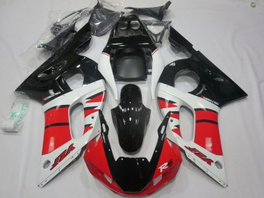 Blanc Rouge Noir Brillant Carénage Moto Yamaha R6 1998-2002 Pas Chère