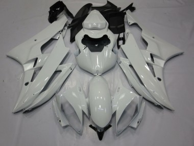 Blanc Brillant Carénage Moto Yamaha R6 2006-2007 Pas Chère