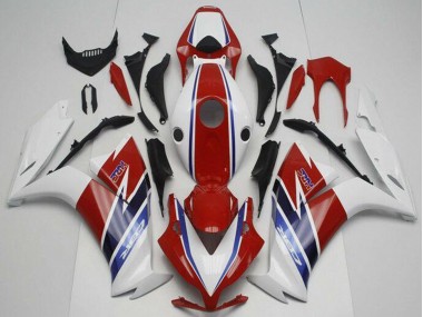 Blanc Rouge Bleu Kits Carénages Moto ABS Honda CBR1000RR 2012-2016 Pas Chère