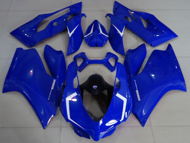 Bleu Brillant Blanc Carénage Moto Ducati 1199 2011-2014