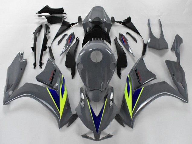 Nardo Gris Bleu Fluo Jaune Carénage Moto Honda CBR1000RR 2012-2016