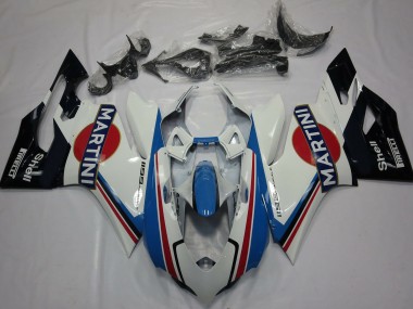 Blanc Bleu Clair Rouge Noir Martini Carénage Moto Ducati 1199 2011-2014 Pas Chère