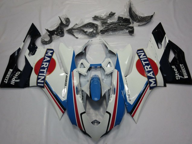Blanc Bleu Clair Rouge Noir Martini Carénage Moto Ducati 1199 2011-2014