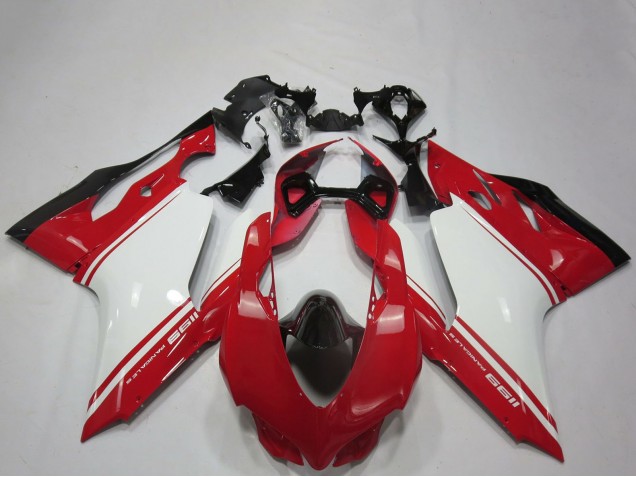 Blanc Rouge Noir OEM Style Carénage Moto Ducati 1199 2011-2014