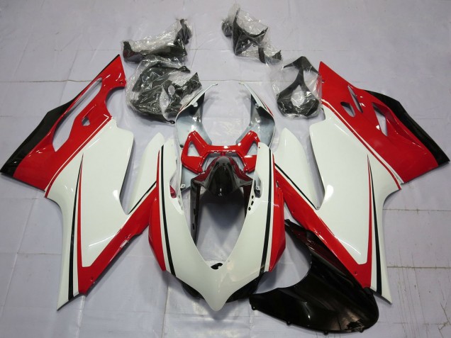 Blanc Rouge Vert Noir Brillant Carénage Moto Ducati 899 1199 2011-2014