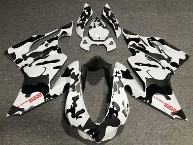 Blanc Noir Camouflage Carénage Moto Ducati 899 2011-2014 Pas Chère